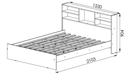 Cama 2 Plazas ORLANDI 104 Con Repisa Venecia